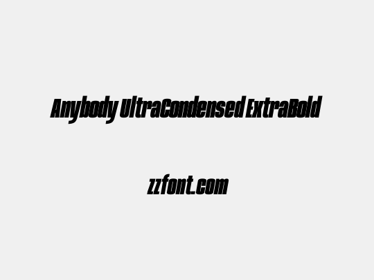 Anybody UltraCondensed ExtraBold