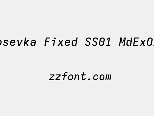 Iosevka Fixed SS01 MdExObl