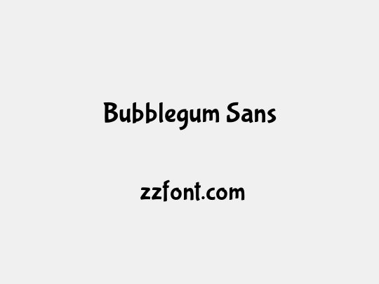 Bubblegum Sans