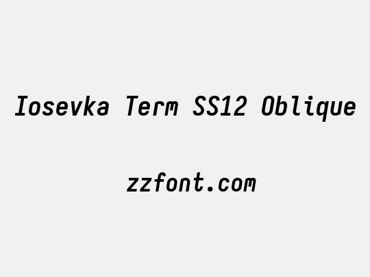 Iosevka Term SS12 Oblique