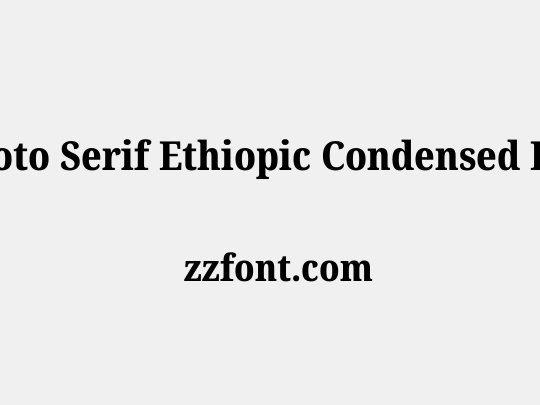 Noto Serif Ethiopic Condensed ExtraBold