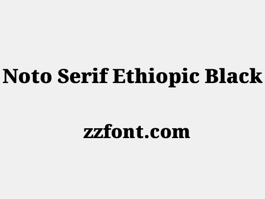 Noto Serif Ethiopic Black