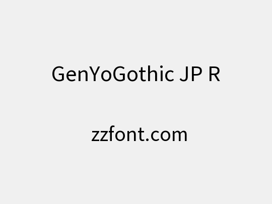 GenYoGothic JP R