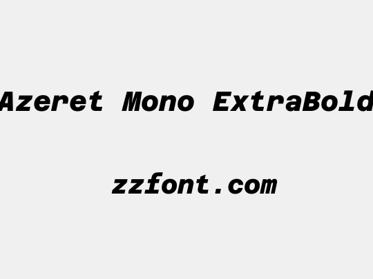 Azeret Mono ExtraBold