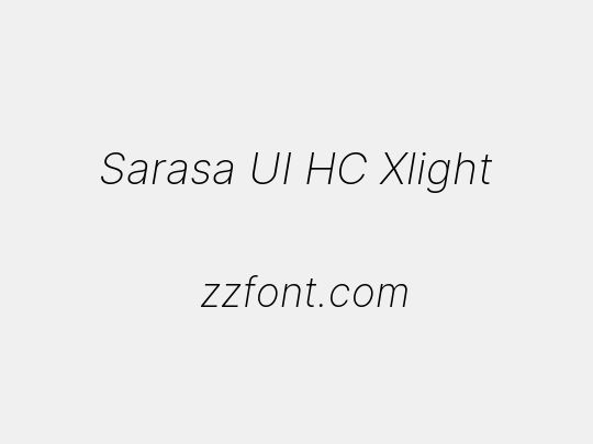 Sarasa UI HC Xlight