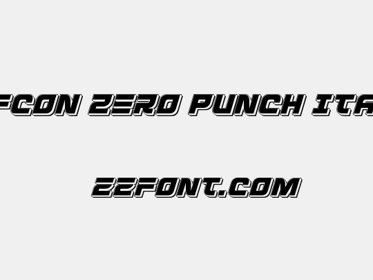 Defcon Zero Punch Italic