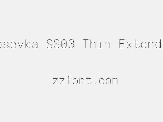 Iosevka SS03 Thin Extended