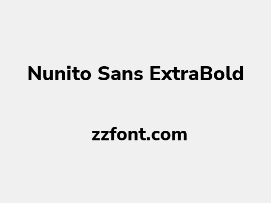 Nunito Sans ExtraBold