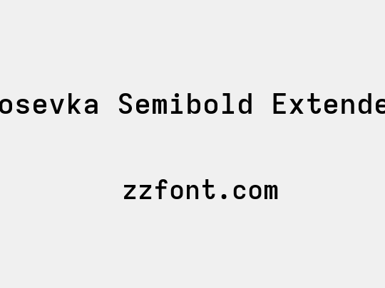 Iosevka Semibold Extended