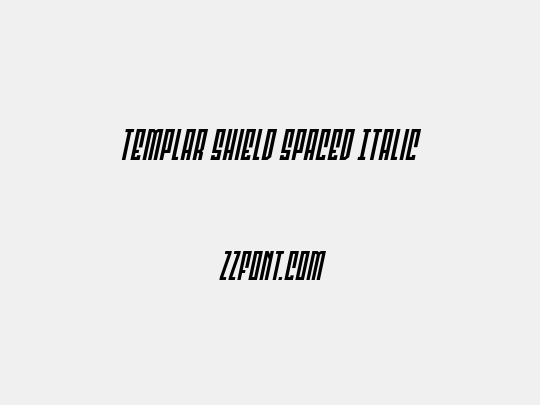 Templar Shield Spaced Italic