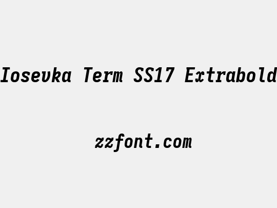 Iosevka Term SS17 Extrabold