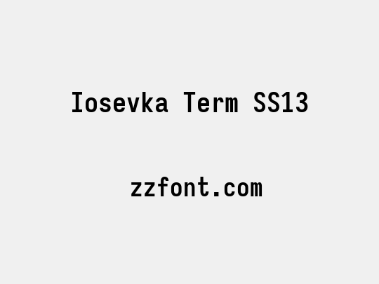 Iosevka Term SS13