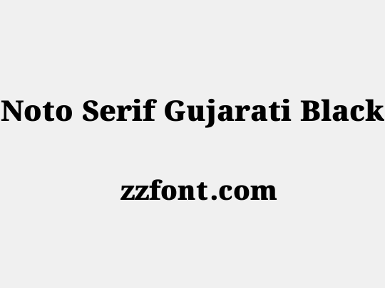 Noto Serif Gujarati Black