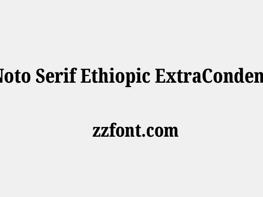 Noto Serif Ethiopic ExtraCondensed ExtraBold