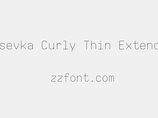 Iosevka Curly Thin Extended