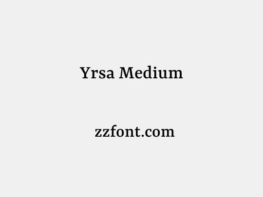 Yrsa Medium