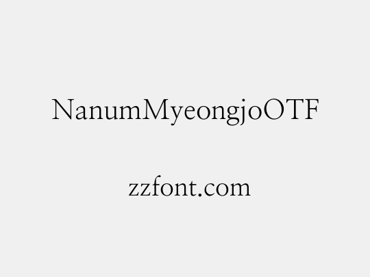 NanumMyeongjoOTF