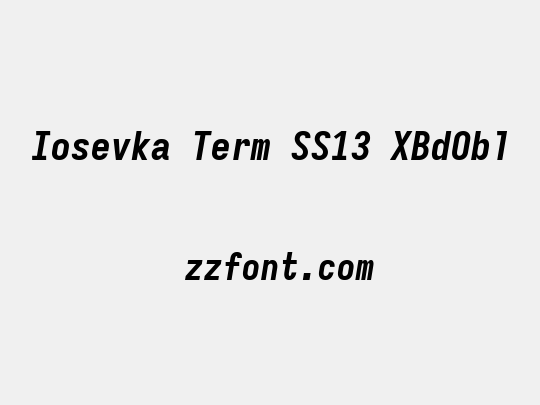 Iosevka Term SS13 XBdObl