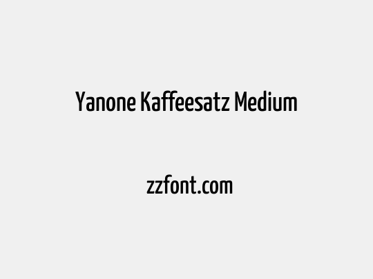 Yanone Kaffeesatz Medium