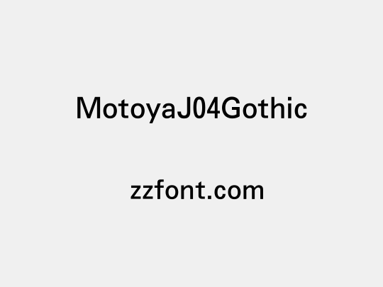 MotoyaJ04Gothic