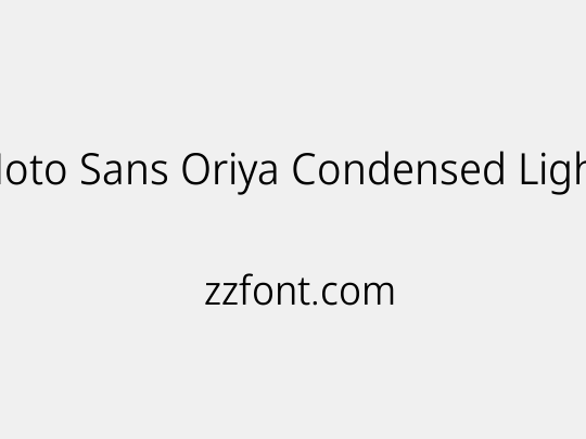 Noto Sans Oriya Condensed Light