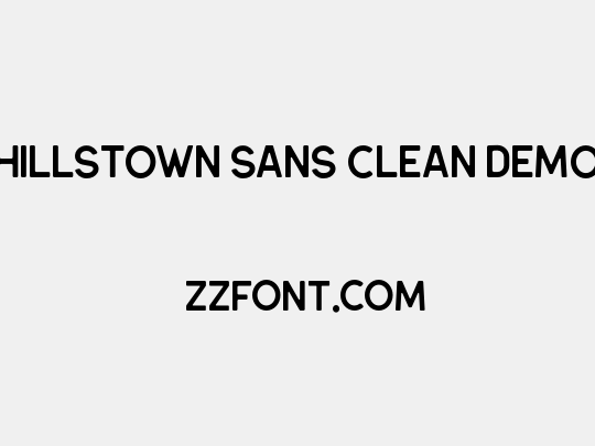 Hillstown Sans Clean demo