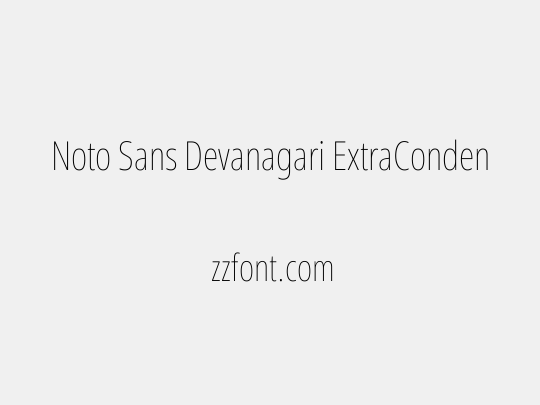 Noto Sans Devanagari ExtraCondensed Thin