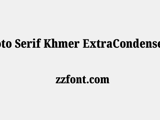 Noto Serif Khmer ExtraCondensed Black