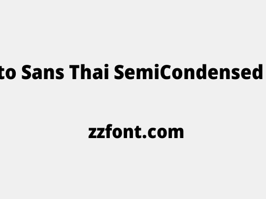 Noto Sans Thai SemiCondensed Black