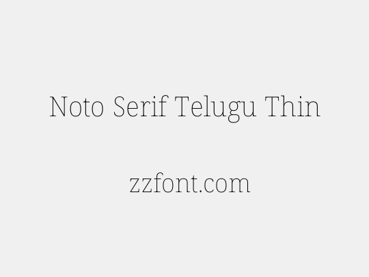 Noto Serif Telugu Thin