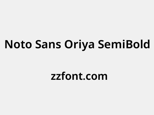 Noto Sans Oriya SemiBold