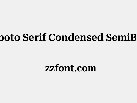 Roboto Serif Condensed SemiBold