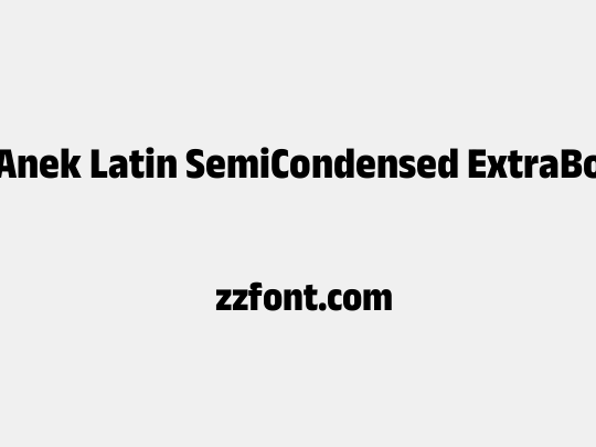 Anek Latin SemiCondensed ExtraBold