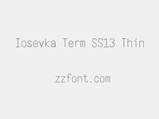 Iosevka Term SS13 Thin