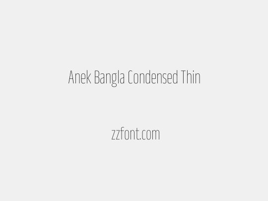 Anek Bangla Condensed Thin