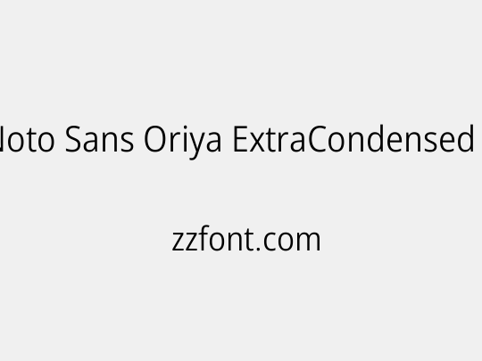 Noto Sans Oriya ExtraCondensed Light