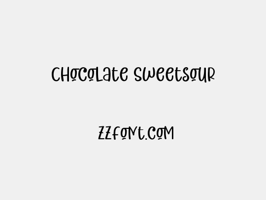 Chocolate Sweetsour