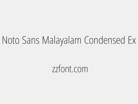 Noto Sans Malayalam Condensed ExtraLight