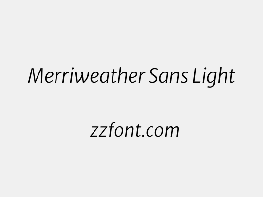 Merriweather Sans Light