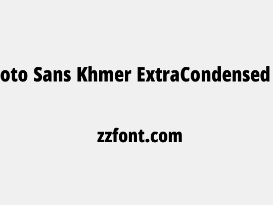 Noto Sans Khmer ExtraCondensed Black