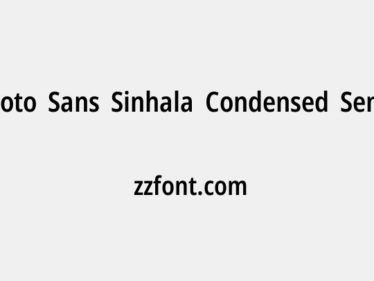 Noto Sans Sinhala Condensed SemiBold