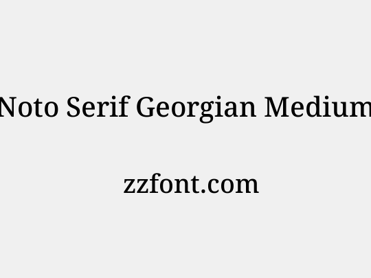 Noto Serif Georgian Medium