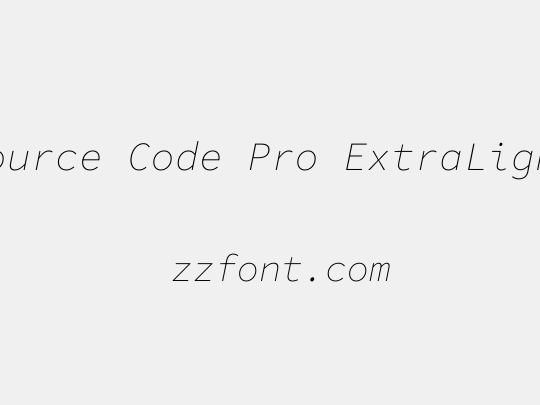 Source Code Pro ExtraLight