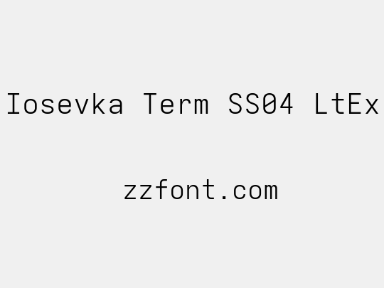 Iosevka Term SS04 LtEx