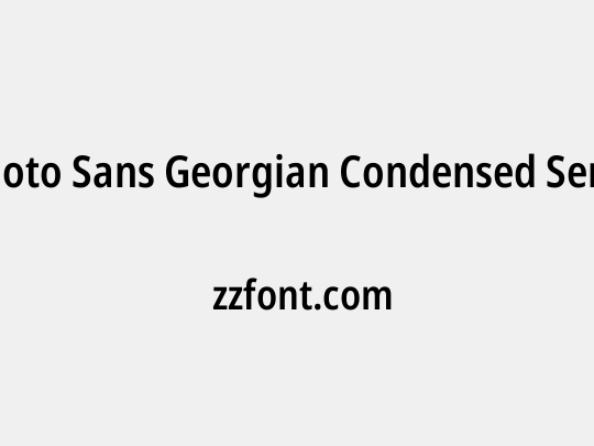 Noto Sans Georgian Condensed SemiBold