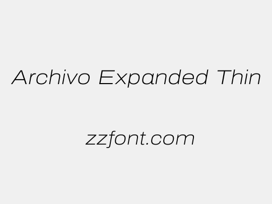 Archivo Expanded Thin