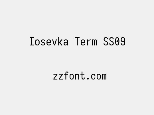 Iosevka Term SS09