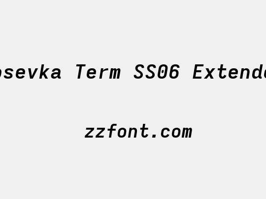 Iosevka Term SS06 Extended