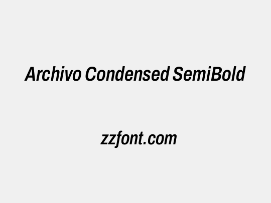 Archivo Condensed SemiBold