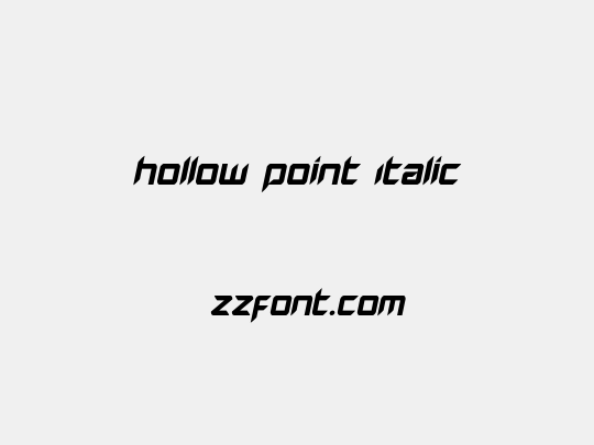 Hollow Point Italic